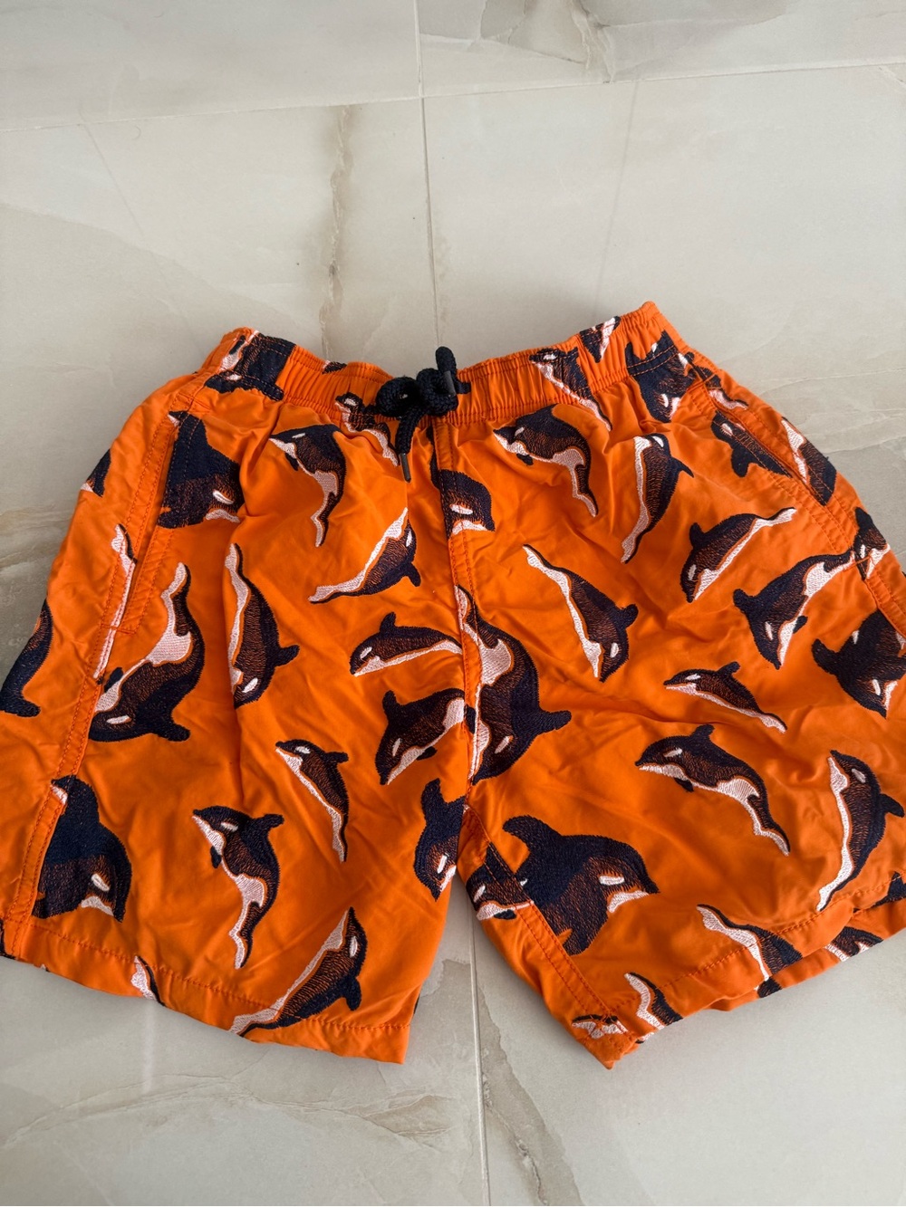 Vilebrequin Bright Orange Kids' Swim Shorts